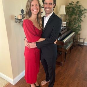 Reformation Red Wrap Dress